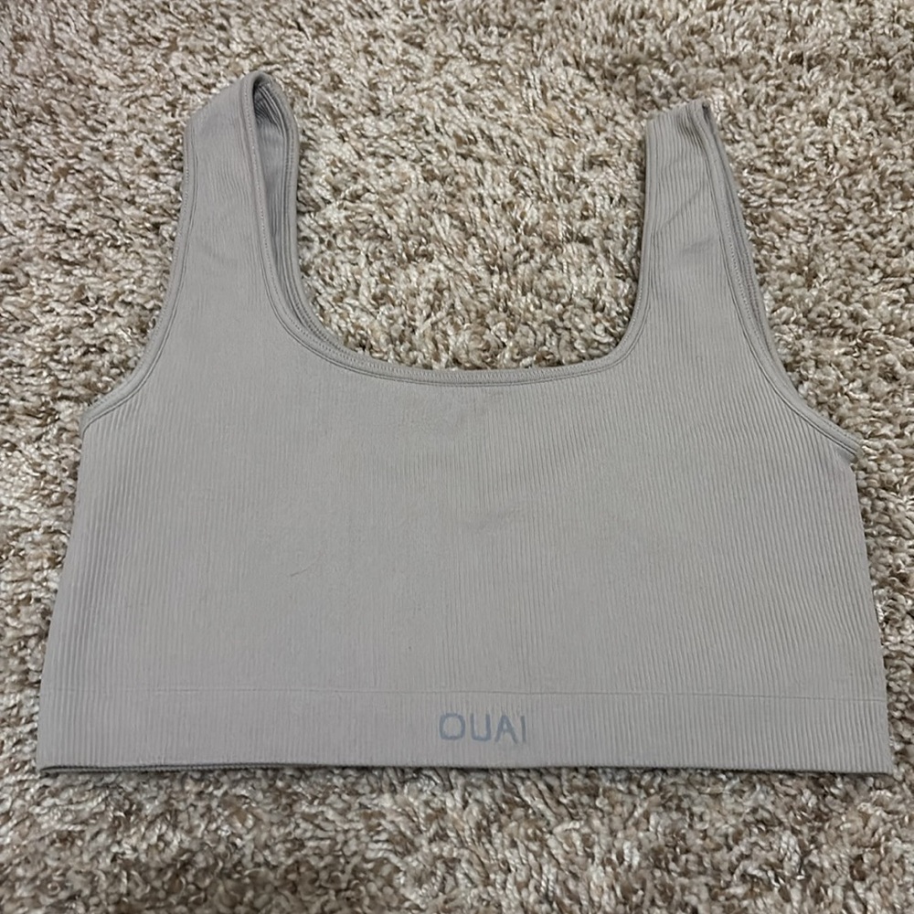 Set Active x Ouai Box Cut Ribbed Sports Bra (M)